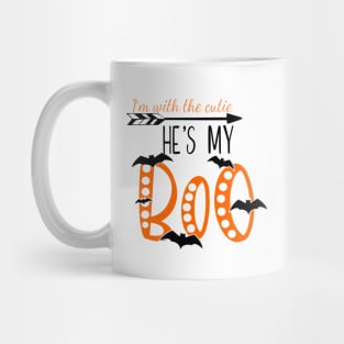 Hes my boo, halloween , couples shirt,  for him Mug